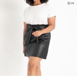 Elegant Black PLeather Skirt
